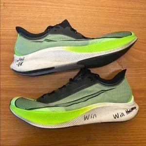 Nike zoom Fly3 27.0 グリーン/ブラック Nike Running Shoe Zoom Fly 3 - Aurora Green/Black/Chlorine